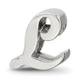 Sterling Silver Reflections Letter L Script Bead
